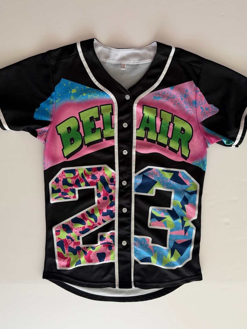 Bel Air 90s Retro Jersey Bright Baseball Jersey | Adult S
